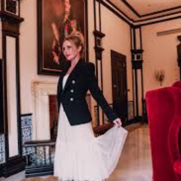 Vtg Yellow Stripe Lace Mesh Tulle Sheer Floral Applique Sequin Midi Maxi Skirt M - Picture 15 of 16